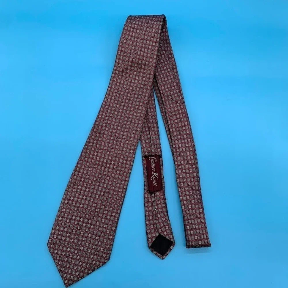 Oscar De La Renta Couture Geometric Pattern‎ Men's Classic Neck Tie